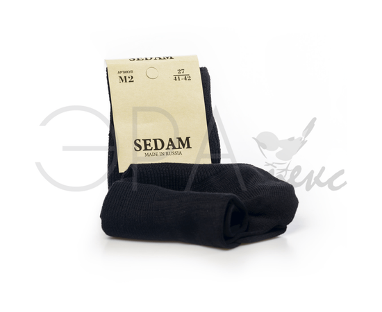 Мужские носки "Sedam" Хлопок Черный М2, Размер: 27
