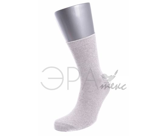 Мужские носки "100% Хлопок" Хлопок Светло-серый НХ 10, Размер: 31
